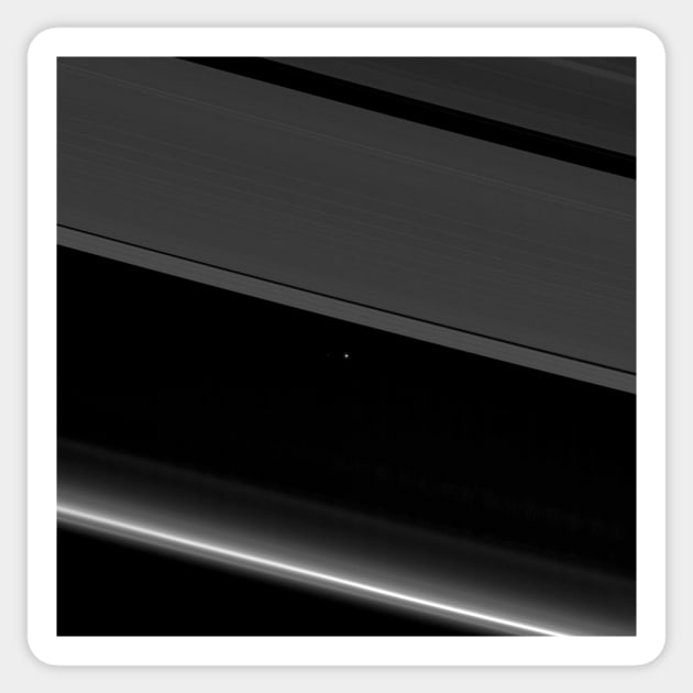 Earth from Saturn, Cassini image (C036/9722) Sticker by SciencePhoto